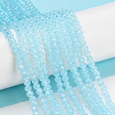 Baking Paint Transparent Glass Beads Strands DGLA-A034-J2mm-B02-1
