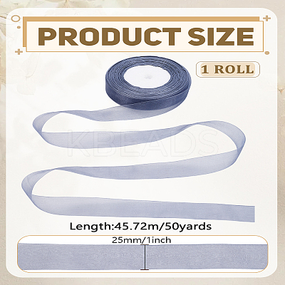1 Roll Sheer Organza Ribbon OCOR-LP0001-73B-1