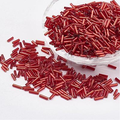 Glass Bugle Beads SEED-E001-12mm-25-1
