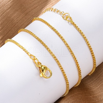 Brass Box Chains Necklaces for Women NJEW-D302-08G-1