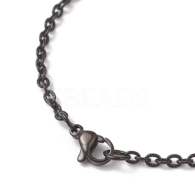 2.5MM 304 Stainless Steel Textured Cable Chain Necklaces for Women Men NJEW-JN05819-01-1