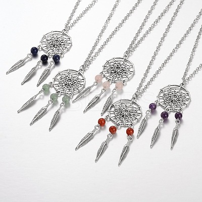 Iron Pendant Necklaces NJEW-JN01342-1