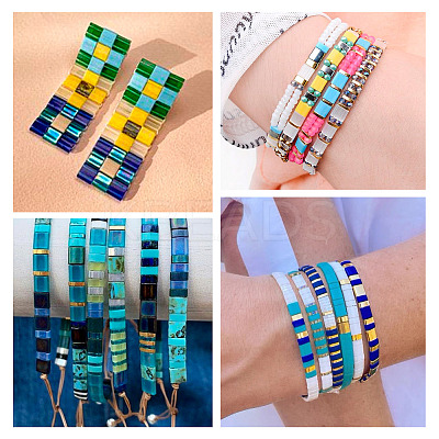 204~240Pcs 12 Colors 2-Hole Glass Seed Beads SEED-TA0001-19-1