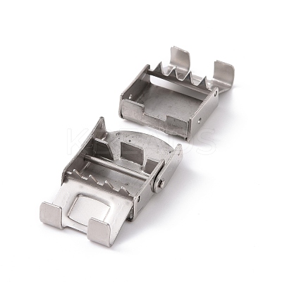 Tarnish Resistant 201 Stainless Steel Watch Band Clasps STAS-K173-01D-1