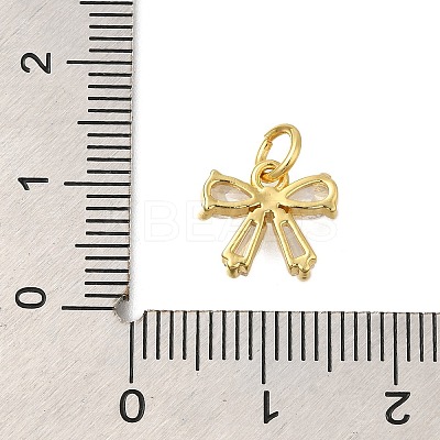 Rack Plating Brass Micro Pave Cubic Zirconia Charms KK-I716-22G-01-1