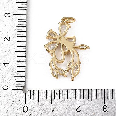 Brass Micro Pave Cubic Zirconia Pendants KK-Z120-06G-03-1
