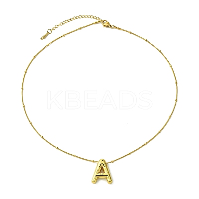 26Pcs Ion Plating(IP) Initial Letter 304 Stainless Steel Pendant Necklace NJEW-R265-05G-1