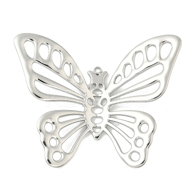 304 Stainless Steel Hollow Butterfly Pendants STAS-L293-16B-P-1