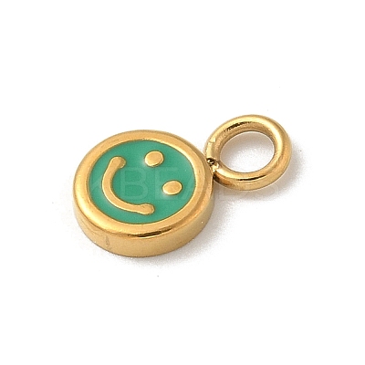 Ion Plating(IP) 304 Stainless Steel Enamel Charms STAS-G351-03G-02-1