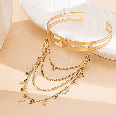 Alloy Upper Arm Bangles BJEW-S180-02G-1