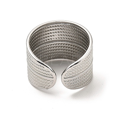 Non-Tarnish 304 Stainless Steel Open Cuff Rings RJEW-Z018-35P-1