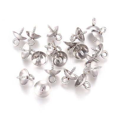 201 Stainless Steel Peg Bails Pendants STAS-TAC0002-30D-P-1