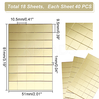 Square Adhesive Glass Cabochons Sheets DIY-WH0308-257-1