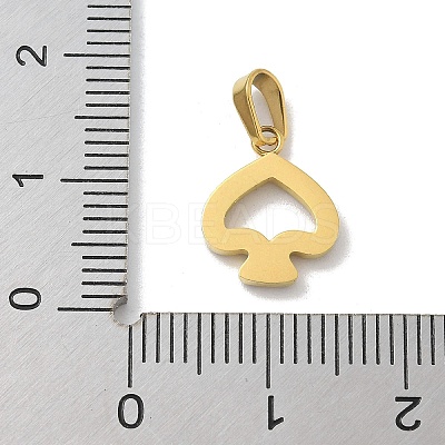 Ion Plating(IP) 304 Stainless Steel Micro Pave Cubic Zirconia Pendants STAS-Z107-04G-05-1