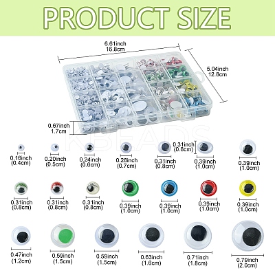 20 Styles Wiggle Googly Eyes Cabochons DIY Scrapbooking Crafts Toy Accessories KY-YW0001-69-1