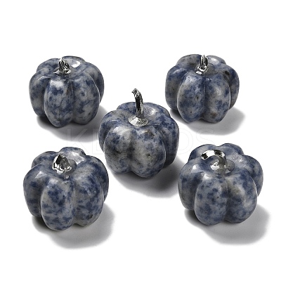 Natural Blue Spot Jasper Bell Pepper Figurines G-Q190-02P-08-1