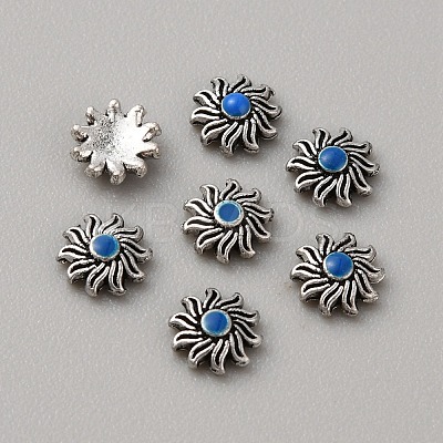Tibetan Style Alloy Cabochons MRMJ-WH0075-97J-1