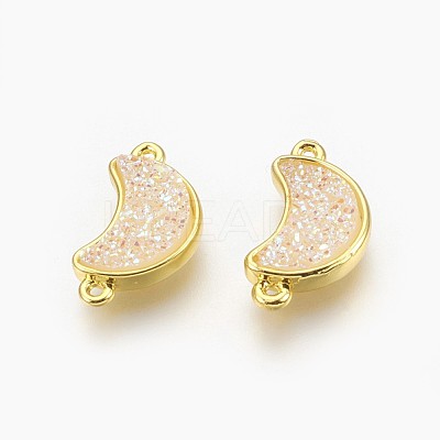Electroplate Druzy Resin Links connectors RESI-F014-D04-1
