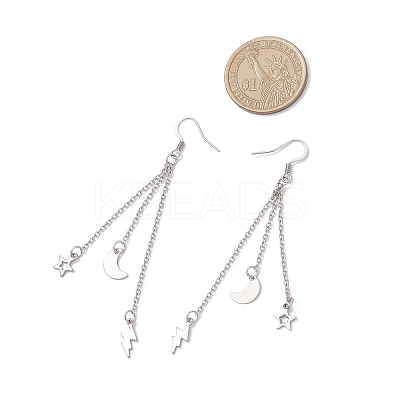 304 Stainless Steel Dangle Earrings EJEW-JE06576-1