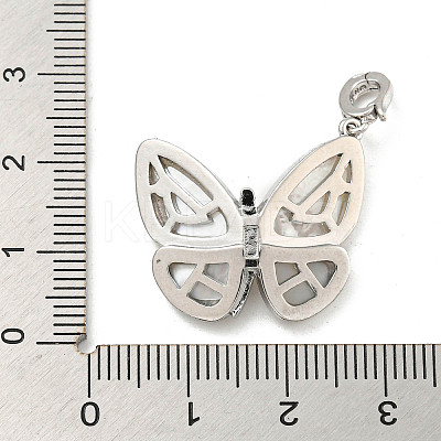 Brass Micro Pave Clear Cubic Zirconia Pendants KK-L211-020P-02-1