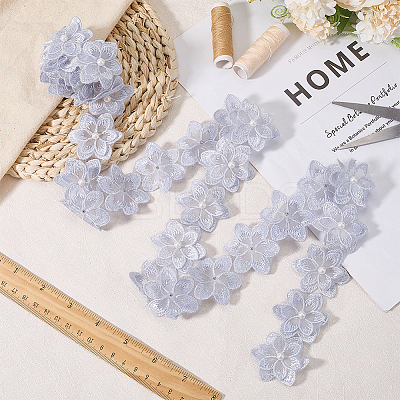 2 Yards Flower Polyester Lace Trim OCOR-CY0001-19A-1
