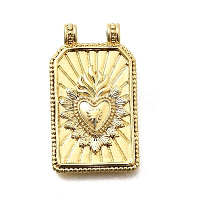 Rectangle Brass Pendants X-KK-S508-03E-G-1