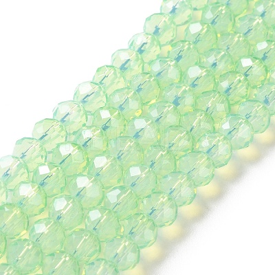 Baking Paint Transparent Glass Beads Strands DGLA-A034-J6MM-D02-1