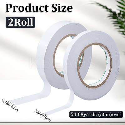 2 Rolls 2 Styles Paper Double Sided Adhesive Tape FIND-GF0007-22-1