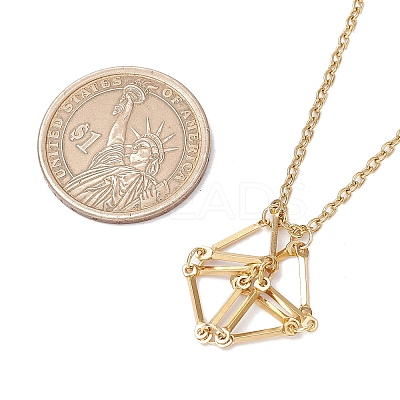 3Pcs 3 Styles 304 Stainless Steel Cuboid Link Chain Macrame Pouch Empty Stone Holder Necklace Making NJEW-JN05199-1