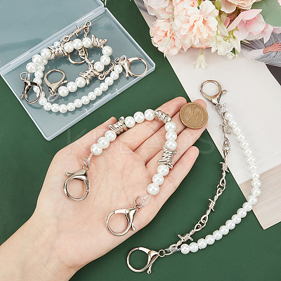 4Pcs 2 Style Punk Style Barbed Wire Alloy Link Shoe Chains DIY-WR0002-63-1