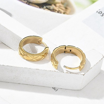 304 Stainless Steel Hoop Earrings for Women EJEW-C096-56G-1