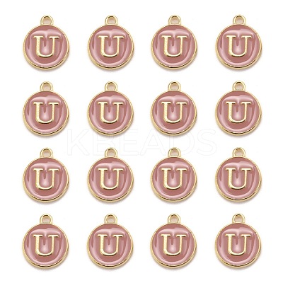 Golden Plated Alloy Enamel Charms ENAM-S118-07U-1