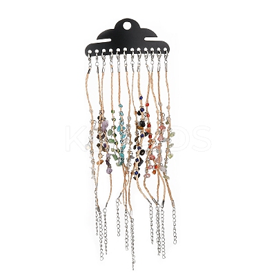 12Pcs 12 Colors Natural & Synthetic Gemstone Chip Charm Bracelets for Men Women BJEW-G743-03-1