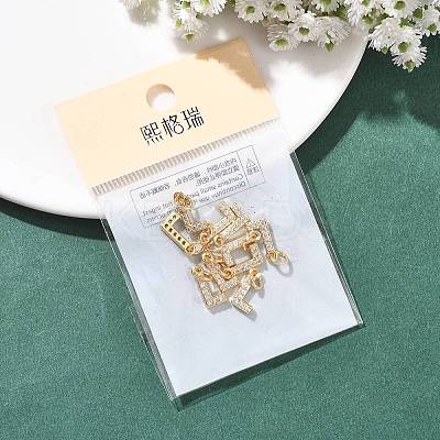 SHEGRACE Brass Micro Pave Clear Cubic Zirconia Pendants XGRQ29051-394G-L-1