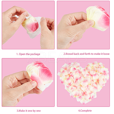 Cloth Artificial Rose Petals LS-DIY-WH0399-60-1