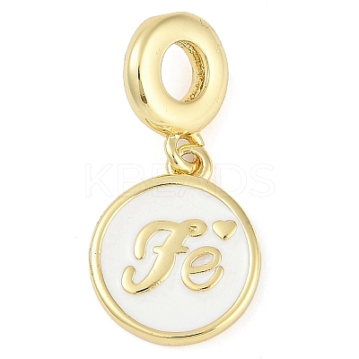 Rack Plating Brass Enamel European Dangle Charms KK-P287-50G-04-1