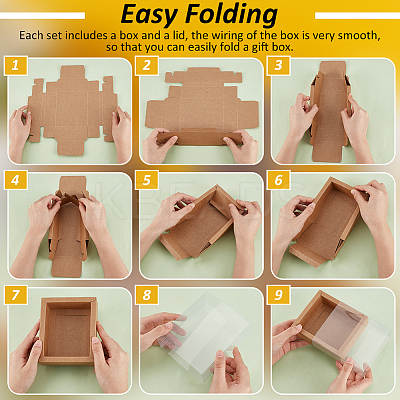 Rectangle Kraft Paper Drawer Boxes CON-WH0089-119A-1