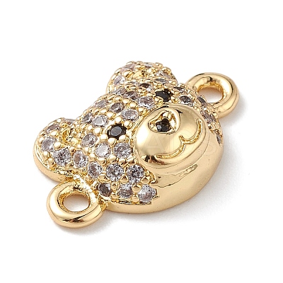 Brass Micro Pave Cubic Zirconia Connector Charms KK-m240-21F-1