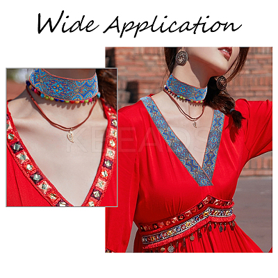 Ethnic 5M Style Embroidery Polycotton Ribbons OCOR-FG0001-42C-1