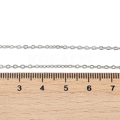 Tarnish Resistant 304 Stainless Steel Cable Chain Necklaces NJEW-M124-01P-1