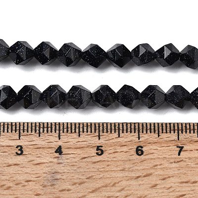 Synthetic Blue Goldstone Beads Strands G-Z119-A24-01-1
