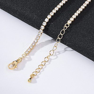 Brass Tennis Necklaces NJEW-I104-13A-1