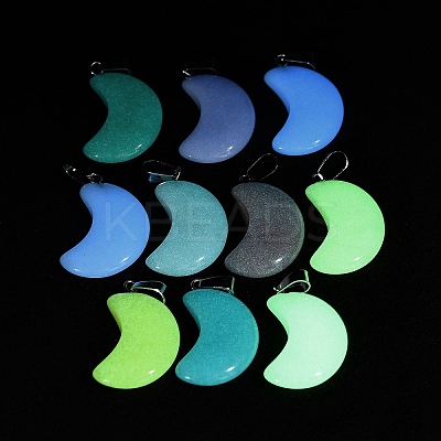Synthetic Noctilucent Stone/Luminous Stone Pendants G-Z054-02B-1