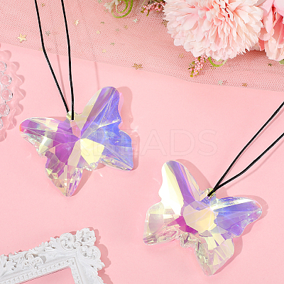 Butterfly Glass Hanging Suncatchers HJEW-WH20019-10A-1