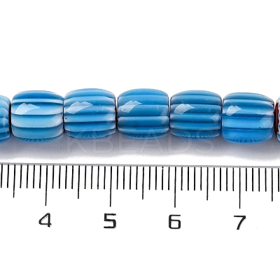 Handmade Lampwork Chevron Beads Strands LAMP-K041-01B-07-1