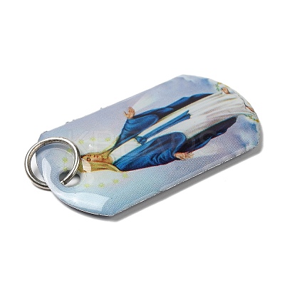 Rectangle Epoxy Resin Pendants RESI-L038-04P-01-1