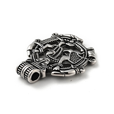304 Stainless Steel Pendants STAS-C053-15AS-1