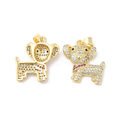 Brass Micro Pave Colorful Cubic Zirconia Pendants ZIRC-L103-040G-1