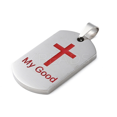 304 Stainless Steel Enamel Pendants STAS-G346-38P-1