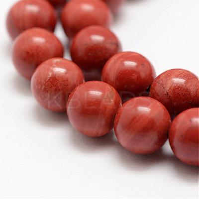Natural Red Jasper Beads Strands G-E375-10mm-03-1